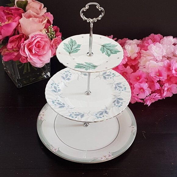 Handmade 3 Tier Cake Stand Wedding Tea Party Dessert Cupcake Serving Tray Gift - Picture 5 of 11